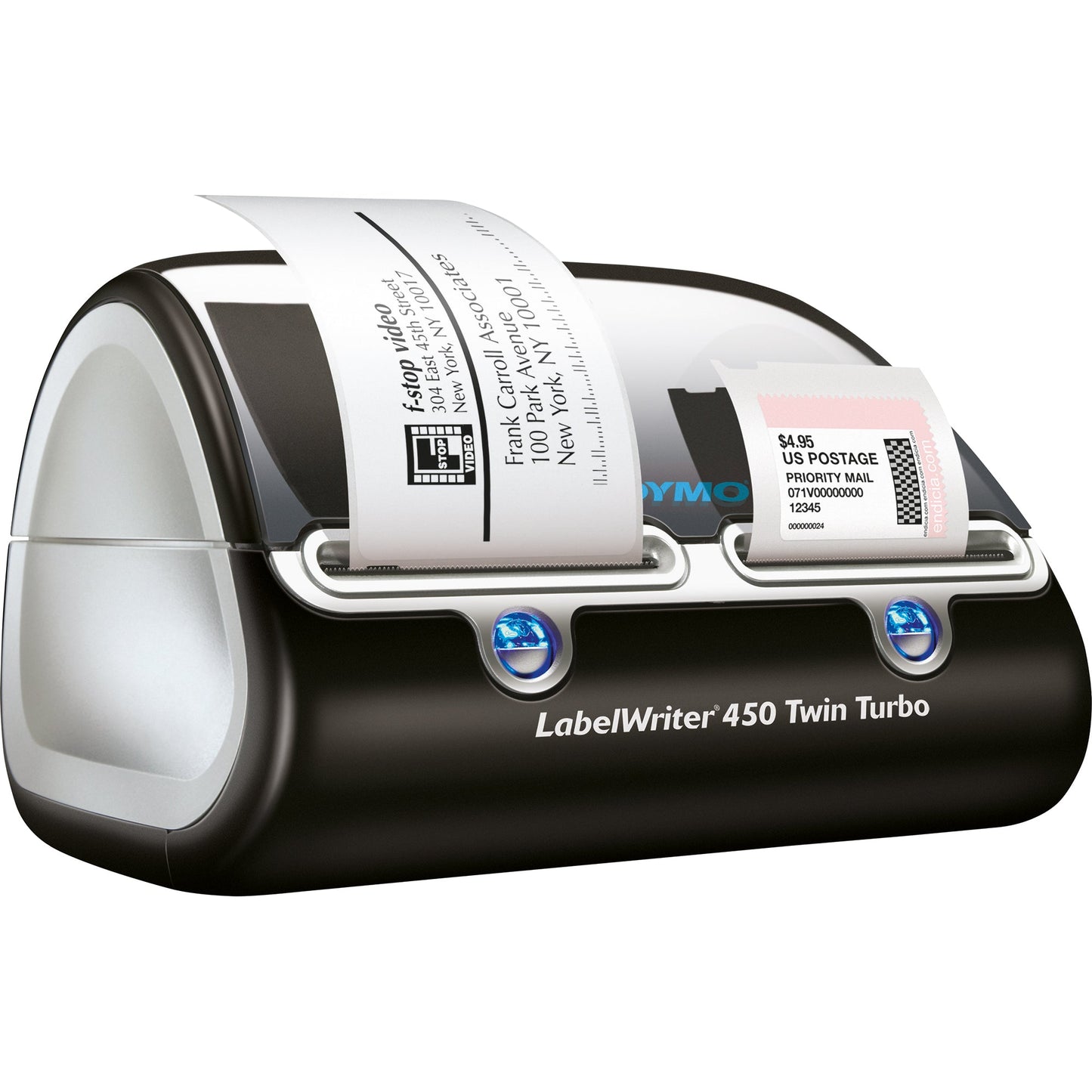 DYMO® Etikettendrucker LabelWriterT 450 TwinTurbo 4 Druckzeilen 71 Etik./Min. USB 2.0 inkl. 2 x 20 Starter-Etiketten (89 x 36 mm), Adapter, Netzkabel, USB-Kabel, Kurzanleitung