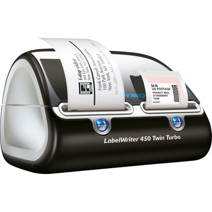 DYMO® Etikettendrucker LabelWriterT 450 TwinTurbo 4 Druckzeilen 71 Etik./Min. USB 2.0 inkl. 2 x 20 Starter-Etiketten (89 x 36 mm), Adapter, Netzkabel, USB-Kabel, Kurzanleitung