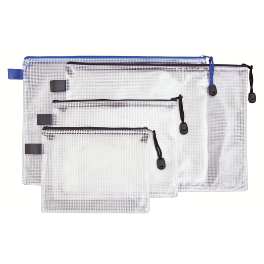 Reißverschlusstasche DIN A5 PVC blau
