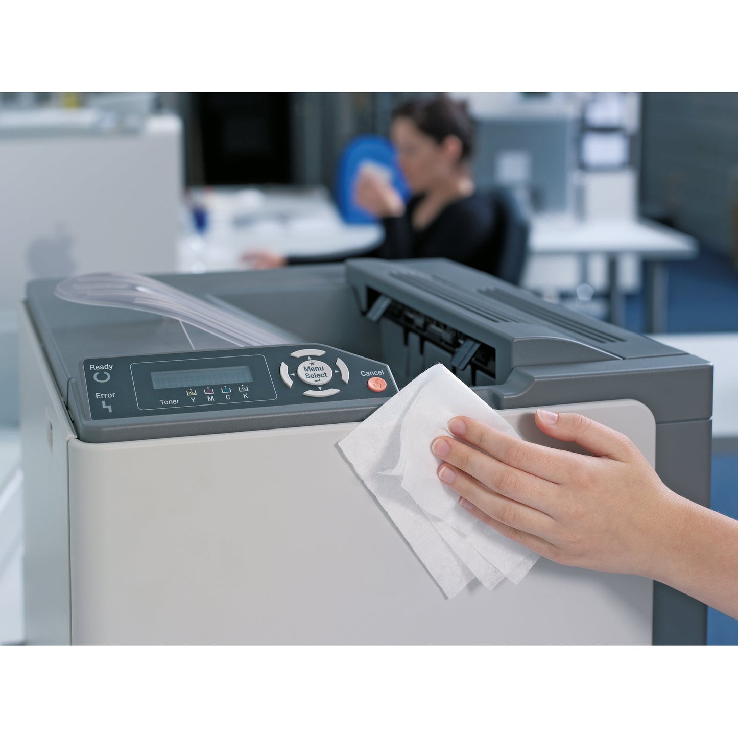 DURABLE Reinigungstuch SUPERCLEAN BOX Computer, Drucker, Telefone, Bürogeräte feucht nicht nachfüllbar 100 St./Pack.