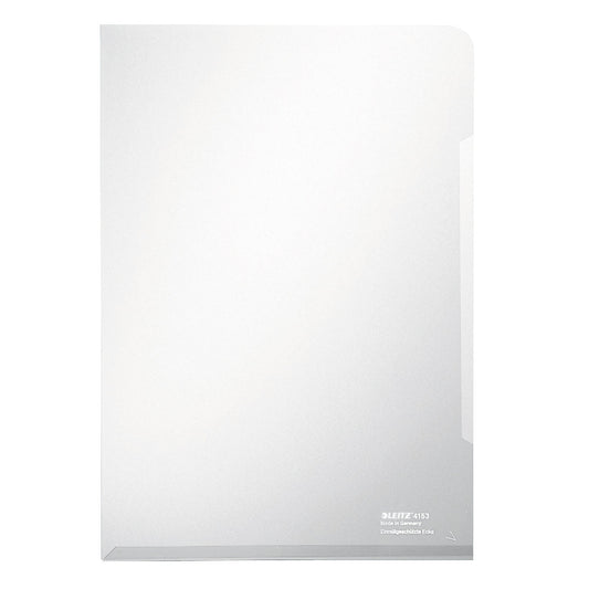 Leitz Sichthülle Super Premium DIN A4 150µm oben, rechts offen dokumentenecht PVC-Hartfolie transparent glasklar 100 St./Pack.
