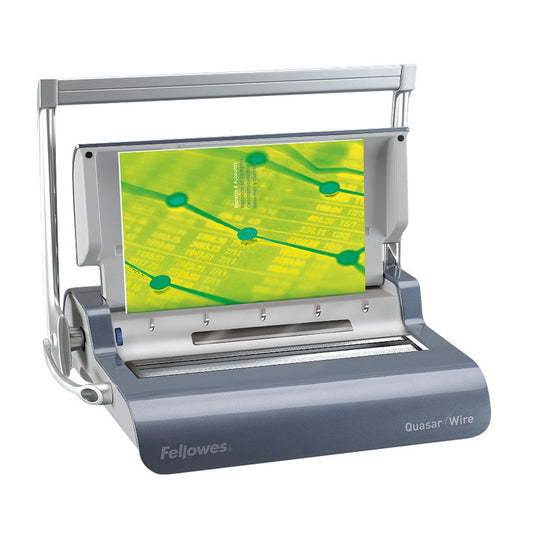 Fellowes® Drahtbindegerät Quasar Wire 47 x 13,2 x 41,2 cm (B x H x T) DIN A4 14mm grau