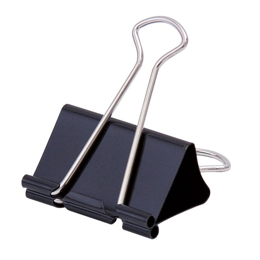 Soennecken Foldbackklemmer 25mm 11mm Federstahl schwarz 12 St./Pack.