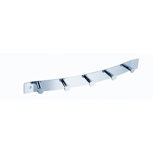ALCO Wandgarderobe 405 x 60 x 38 mm (B x H x L) 5 Haken Metall, verchromt chrom