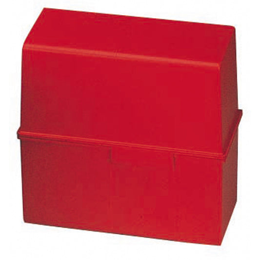 HAN Karteikasten 12,1 x 10,1 x 7,4 cm (B x H x T) DIN A7 quer 300 Karten Polystyrol rot