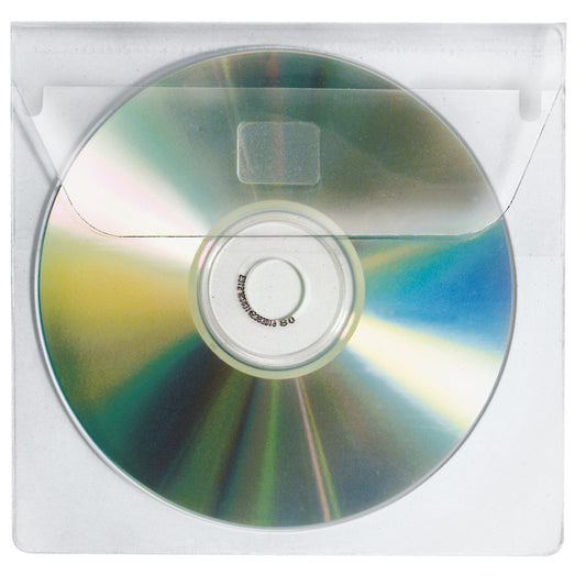 Veloflex CD/DVD Hülle 13,7 x 12,5 cm (B x H) Polypropylen transparent 10 St./Pack.
