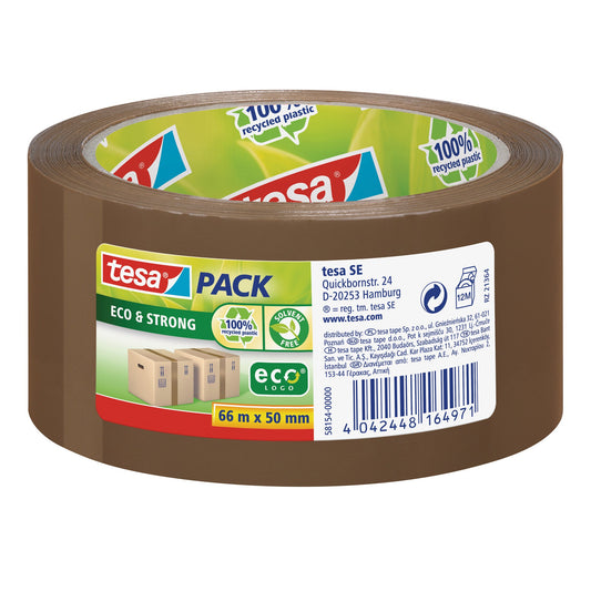 tesa® Packband tesapack® Eco & Strong 50 mm x 66 m (B x L) braun