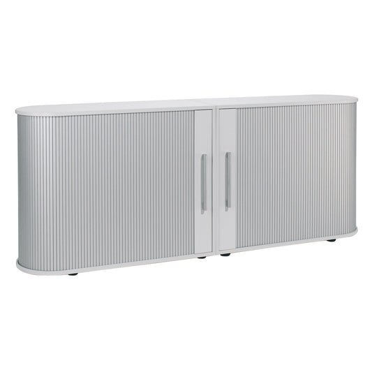 Geramöbel Rollladenschrank Flex 2.000 x 830 x 400 mm (B x H x T) 2 Fachböden silber lichtgrau
