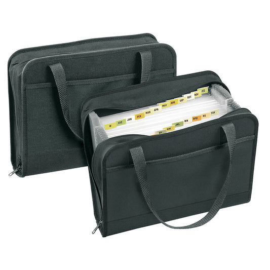 Veloflex Fächertasche Office DIN A4 blanko Textil schwarz 24 Fächer