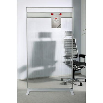 magnetoplan® Trennwand 100 x 180 x 35 cm (B x H x T) Polycarbonat transparent