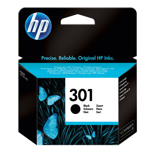 HP Tintenpatrone Originalzubehör 301 ca. 170 Seiten schwarz 3ml
