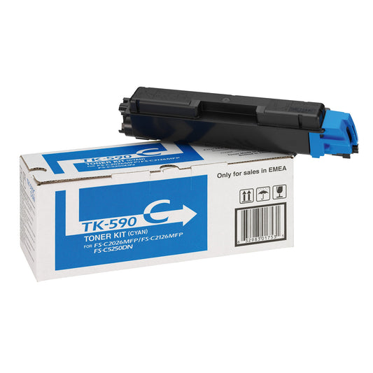 KYOCERA Toner Originalzubehör TK-590C ca. 5.000 Seiten cyan