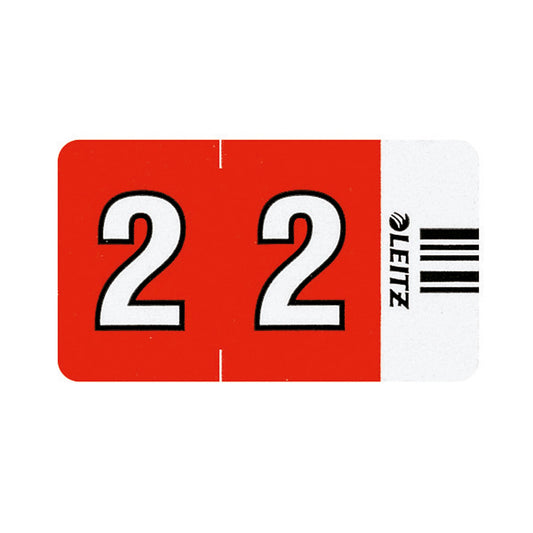 Leitz Ziffernsignal Orgacolor® Leitz Orgacolor® Registratursystem selbstklebend Papier rot 2