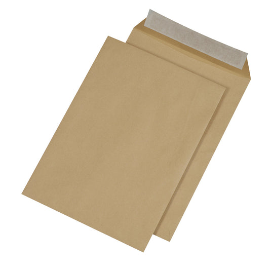 MAILmedia Versandtasche DIN C4 229 x 324 mm (B x H) mit Haftklebung ohne Fenster 110g/m² braun 250 St./Pack.