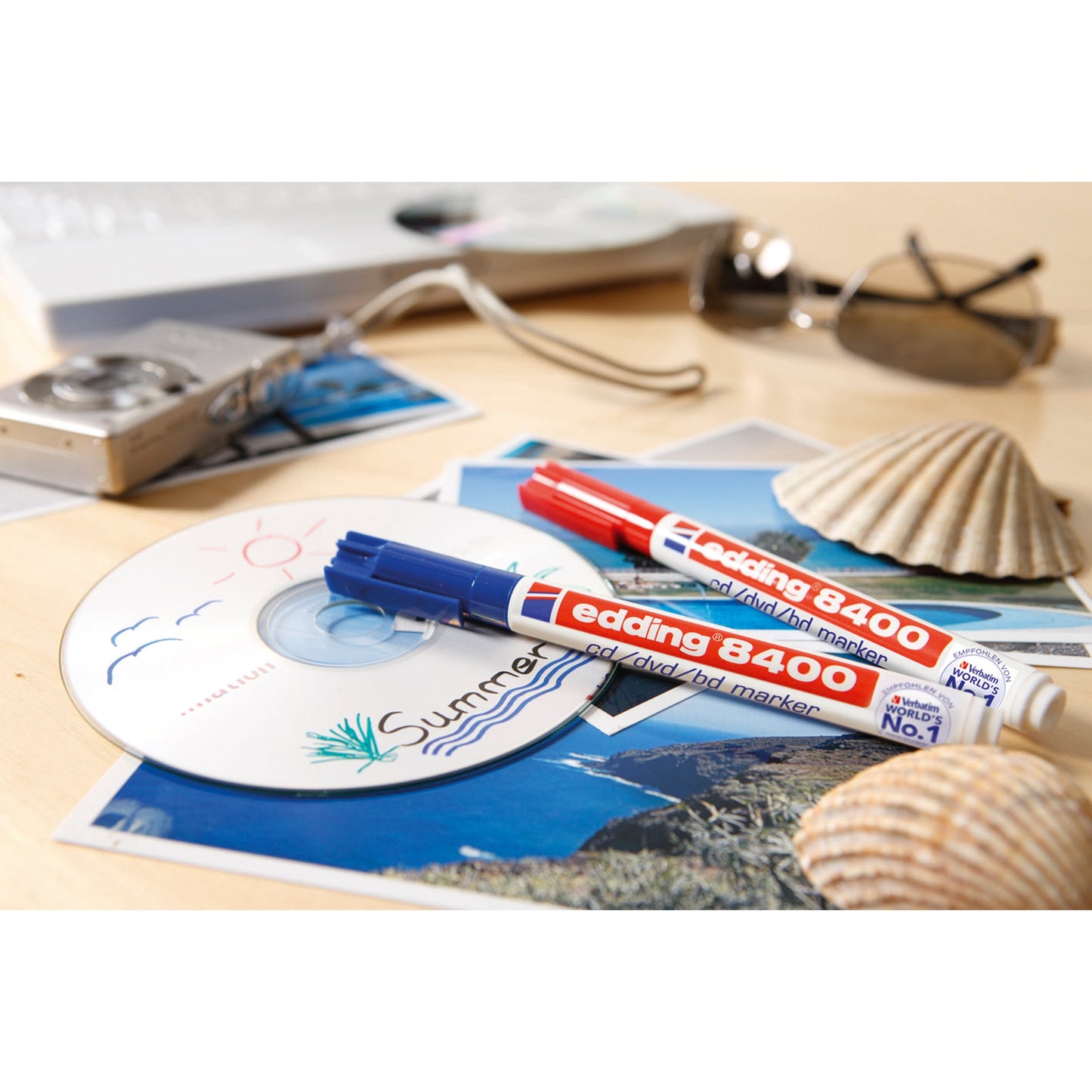 edding Disc Marker 8400 0,5-1mm blau Rundspitze