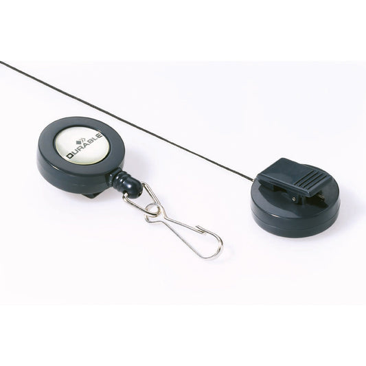 DURABLE Jojo für Ausweishalter 0,8m Kunststoff/Metall anthrazit 10 St./Pack.