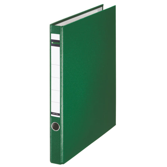 Leitz Ordner 35mm DIN A4 Rückenschild: geklebt ohne Schlitze Material außen: Polypropylen Material innen: Pappe grün