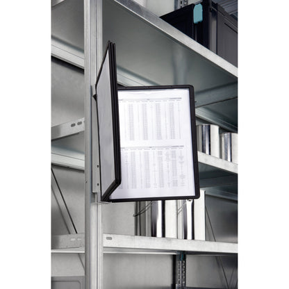 DURABLE Sichttafelwandhalter VARIO® MAGNET WALL 5 DIN A4 Stahl/Polyamid/Polypropylen/Polyethylen schwarz 5 Sichttafeln