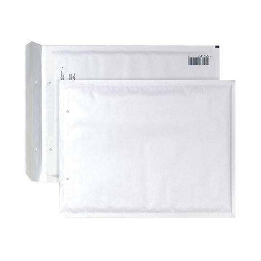 AIRPRO Luftpolstertasche W/20 mit Haftklebung, Lochung für Klammer Kraftpapier weiß 50 St./Pack.