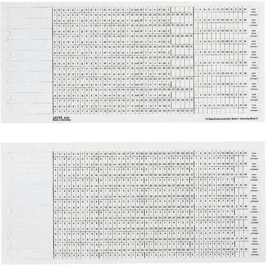 Leitz Organisationsstreifen ALPHA® 317mm Karton weiß 100 St./Pack.