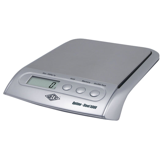 WEDO® Briefwaage Optimo Steel 1 g - 5kg mit Netzanschluss silber