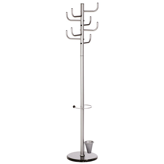 ALCO Garderobenständer 37,5 x 172 cm (Ø x H) Metall, pulverbeschichtet silber