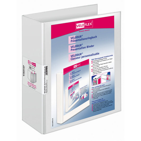 Veloflex Präsentationsordner VELODUR® 85mm DIN A4 Pappe weiß