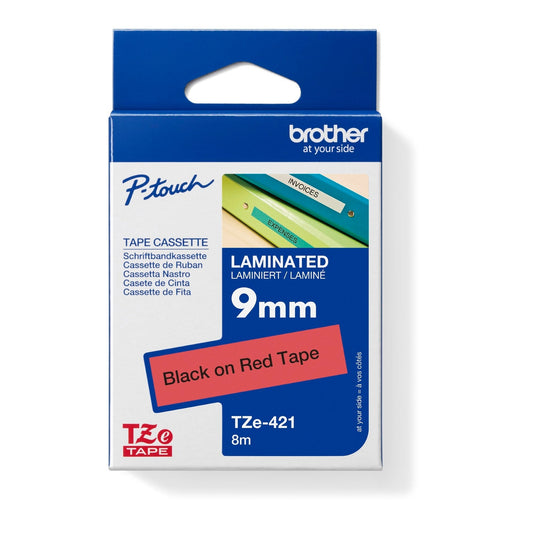 Brother Schriftbandkassette P-touch 9 mm x 8 m (B x L) rot schwarz