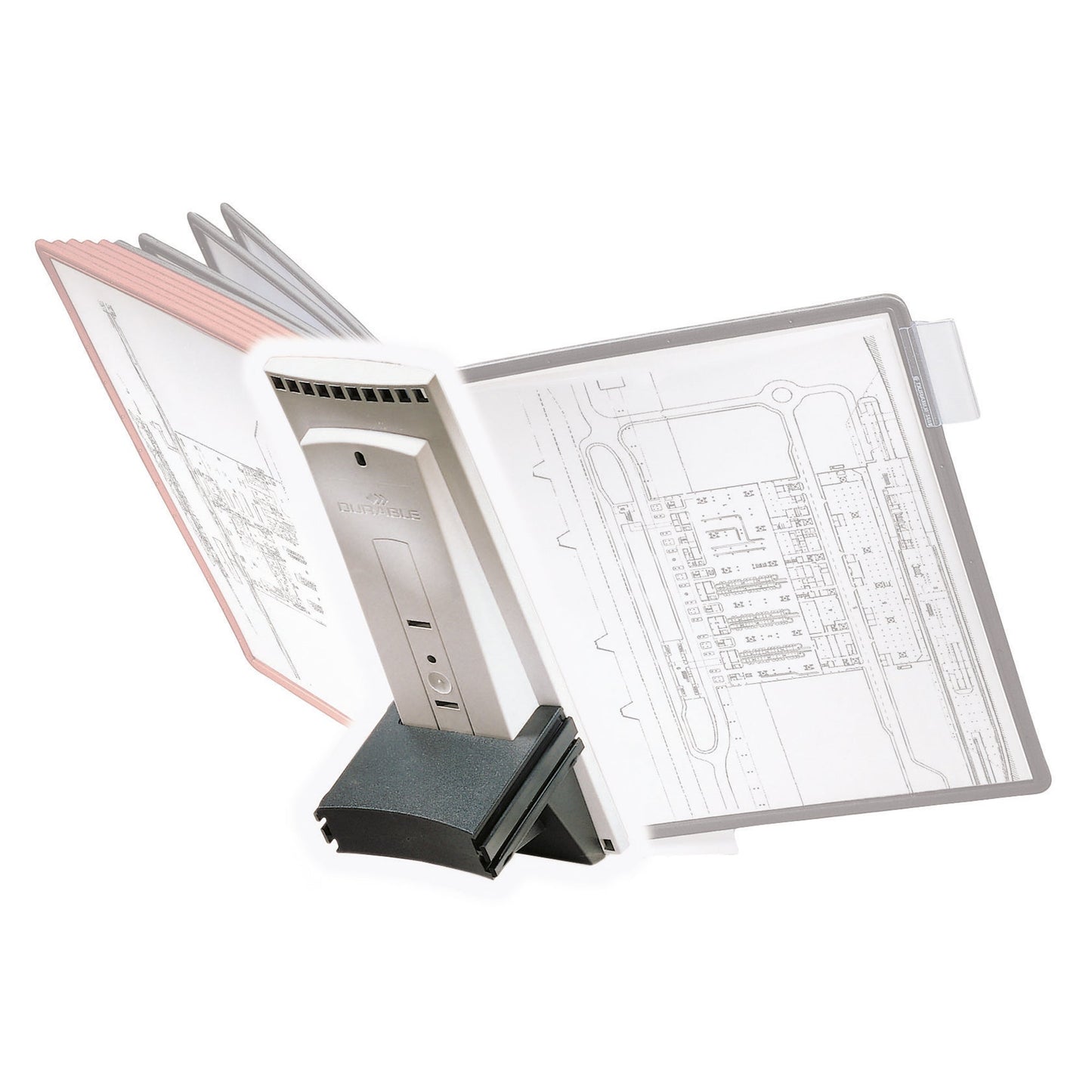 DURABLE Sichttafelständer SHERPA® EXTENSION MODULE 10 10,5 x 25,5 x 23 cm (B x H x T) ABS Kunststoff
