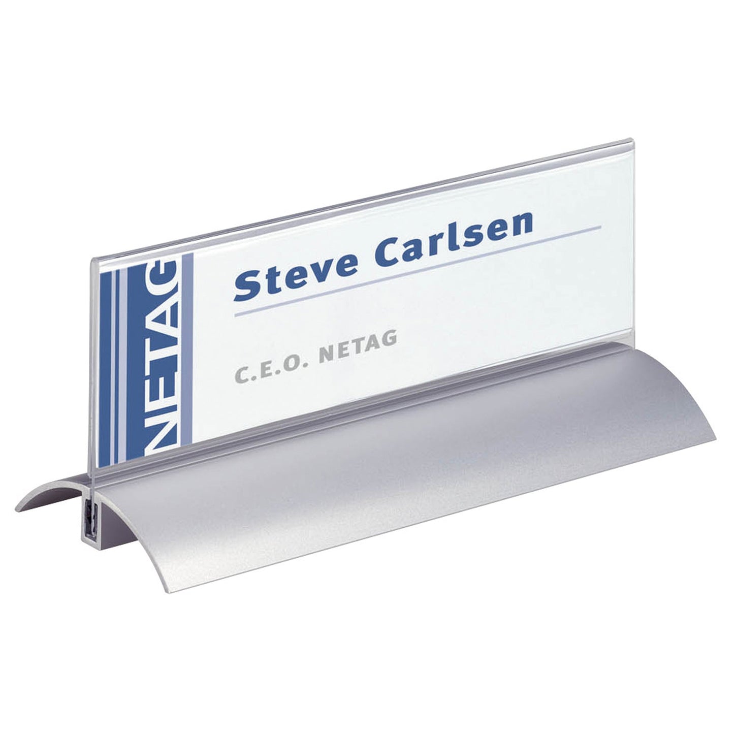 DURABLE Tischnamensschild DESK PRESENTER DE LUXE 210 x 61 mm (B x H) Acryl/Aluminium transparent 2 St./Pack.