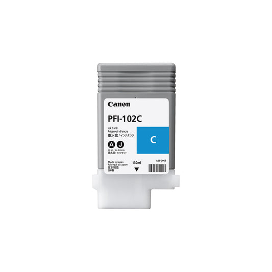 Canon Tintenpatrone Originalzubehör PFI-102C ca. 740 Seiten cyan 130ml