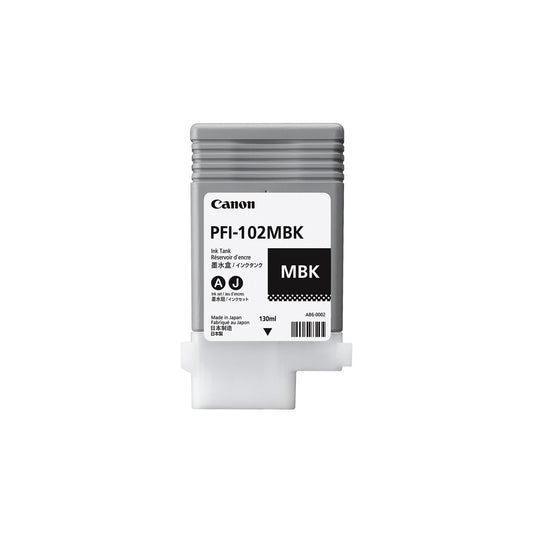 Canon Tintenpatrone Originalzubehör PFI-102MBK ca. 740 Seiten schwarz matt 130ml