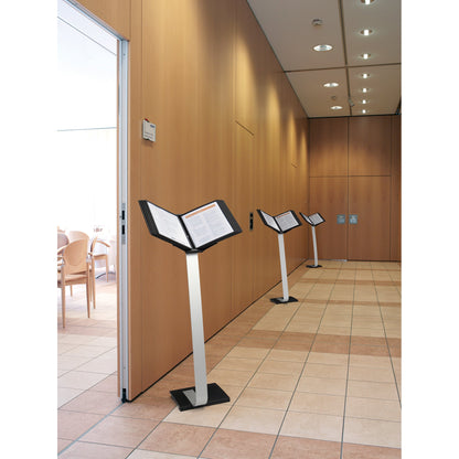 DURABLE Sichttafelständer SHERPA® STAND PRO 10 48 x 38,5 x 38 cm (B x H x T) Aluminium/Polyurethan/Stahl/ABS Kunststoff/Polypropylen Anzahl der mitgelieferten Sichttafeln: 10 Sichttafeln schwarz