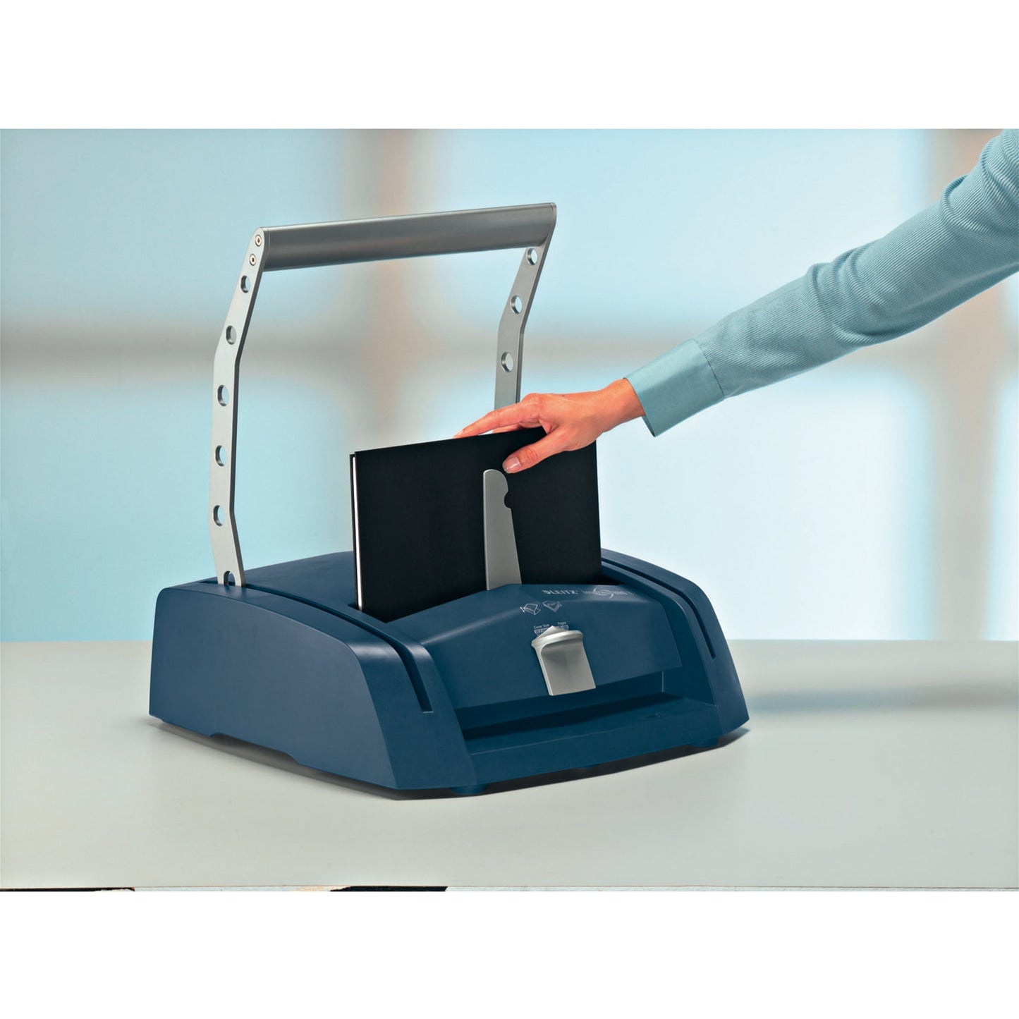 Leitz Buchbindegerät impressBIND 280 47 x 16 x 56 cm (B x H x T) 280 Bl. (80 g/m²) blau/silber