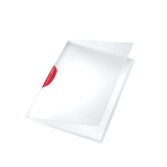 Leitz Klemmmappe ColorClip DIN A4 Polypropylen Farbe der Rückseite: transluzent Farbe der Klemme: rot