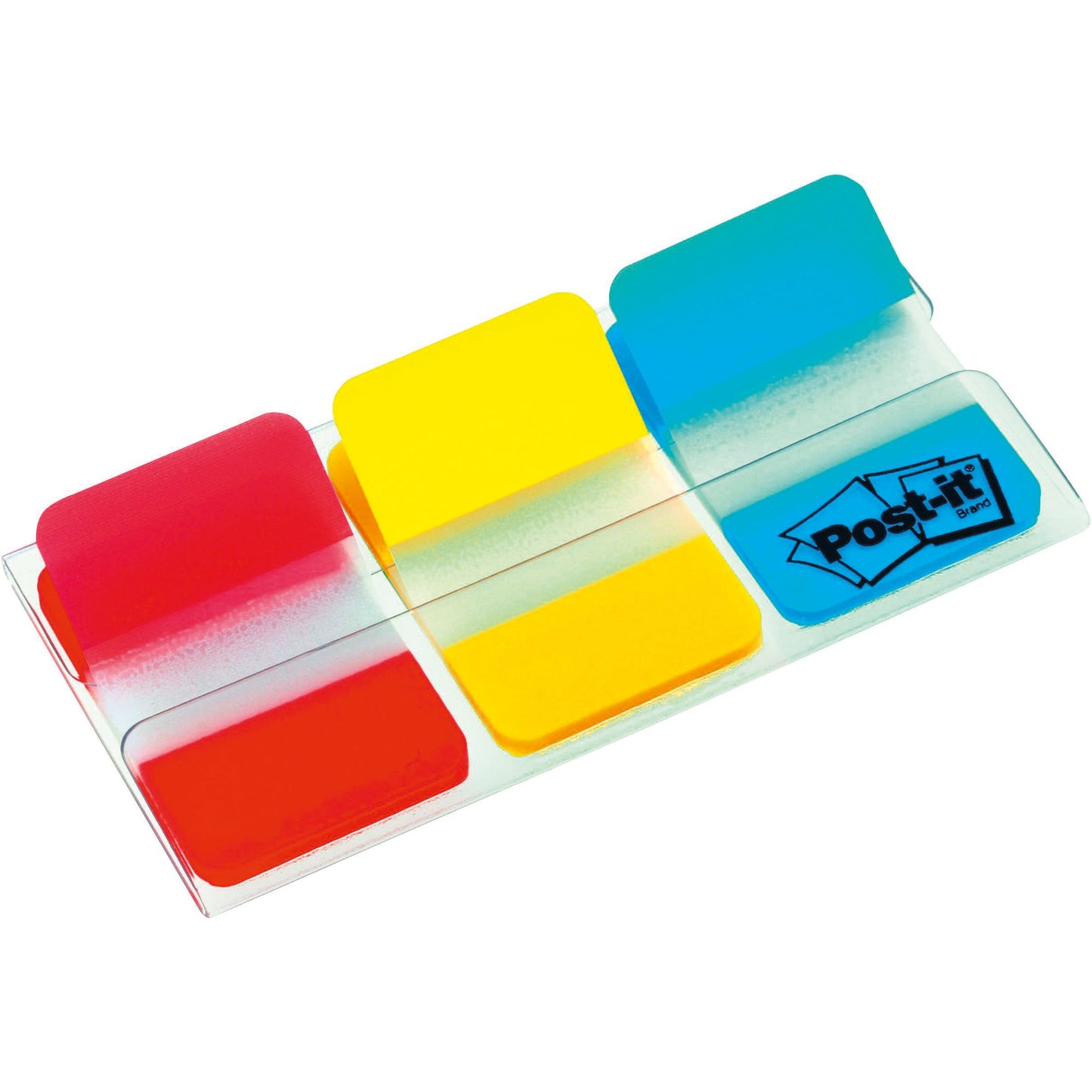 Post-it® Haftstreifen Index Strong 38 x 25,4 mm (B x H) rot, gelb, blau 22 Bl./Block 3 Block/Pack.