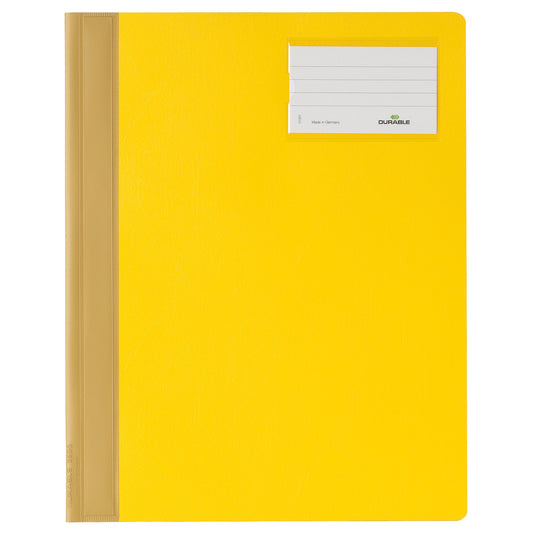 DURABLE Schnellhefter DIN A4, Überbreite Hartfolie gelb