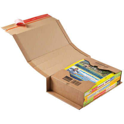ColomPac® Versandkarton Universal Innenmaße: 32,5 x -8 x 25 cm (B x H x T) Außenmaße: 38 x 10 x 26,5 cm (B x H x T) Kraftliner Wellpappe 1-wellig braun
