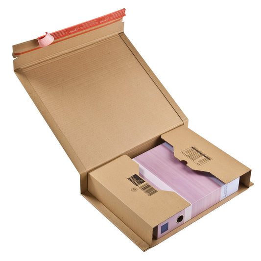 ColomPac® Versandkarton Universal Innenmaße: 38 x -8 x 29 cm (B x H x T) Außenmaße: 43 x 10 x 30 cm (B x H x T) Kraftliner Wellpappe 1-wellig braun