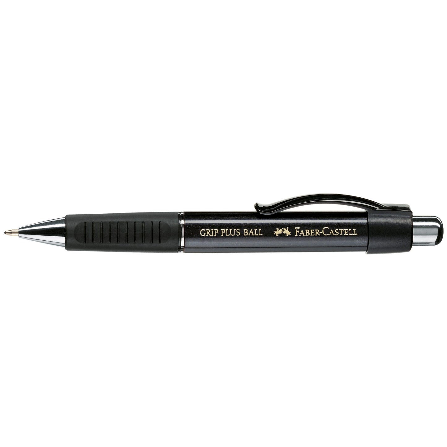 Faber-Castell Kugelschreiber GRIP PLUS BALL 0,5mm blau Mine auswechselbar dokumentenecht Schaftfarbe: black