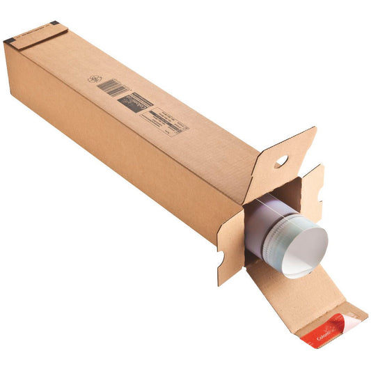 ColomPac® Versandhülse 10,8 x 10,8 x 86 cm (B x H x L) mit Haftklebung Kraftliner Wellpappe braun