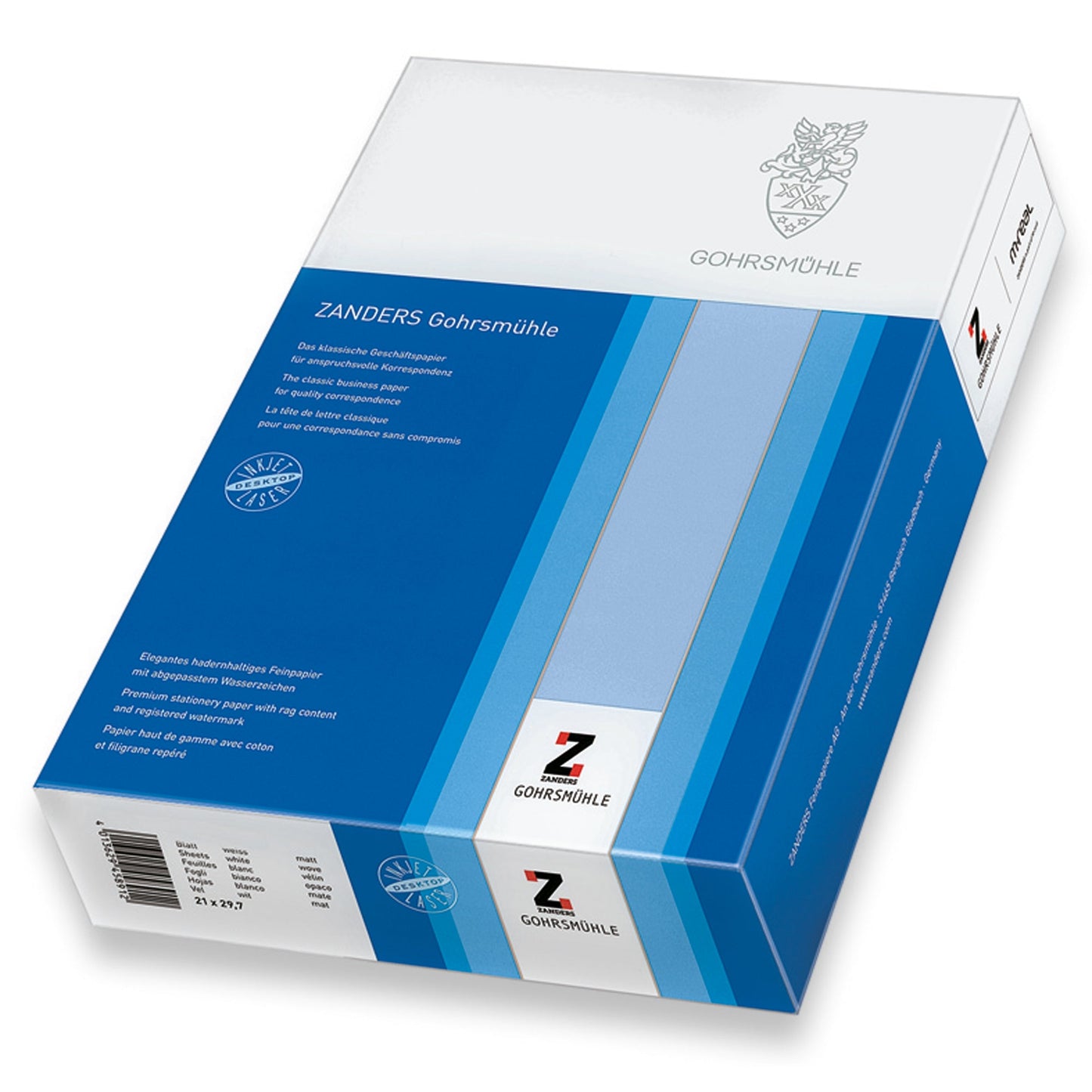 Zanders Briefpapier Gohrsmühle DIN A4 80g/m² Papier, hadernhaltig hochweiß