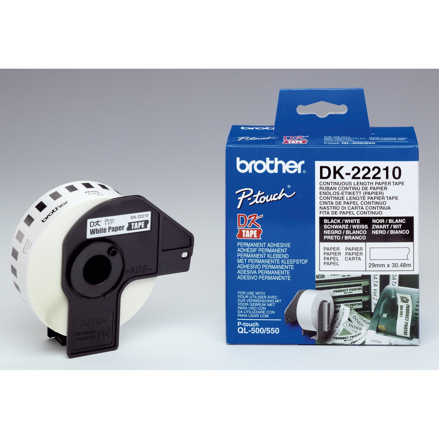 Brother Endlosetikett 29 mm x 30,5 m (B x L) Papier weiß
