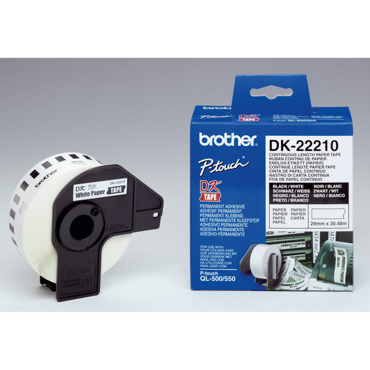 Brother Endlosetikett 29 mm x 30,5 m (B x L) Papier weiß