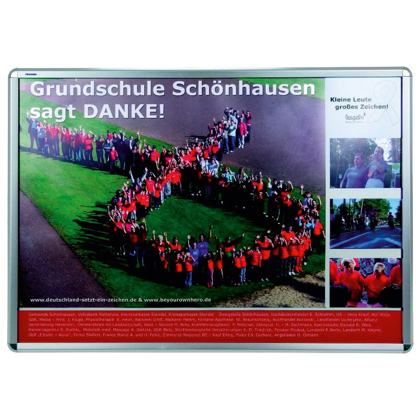 FRANKEN Bilderwechselrahmen 88,4 x 123,2 x 1,9 cm (B x H x T) DIN A0 Aluminium silber