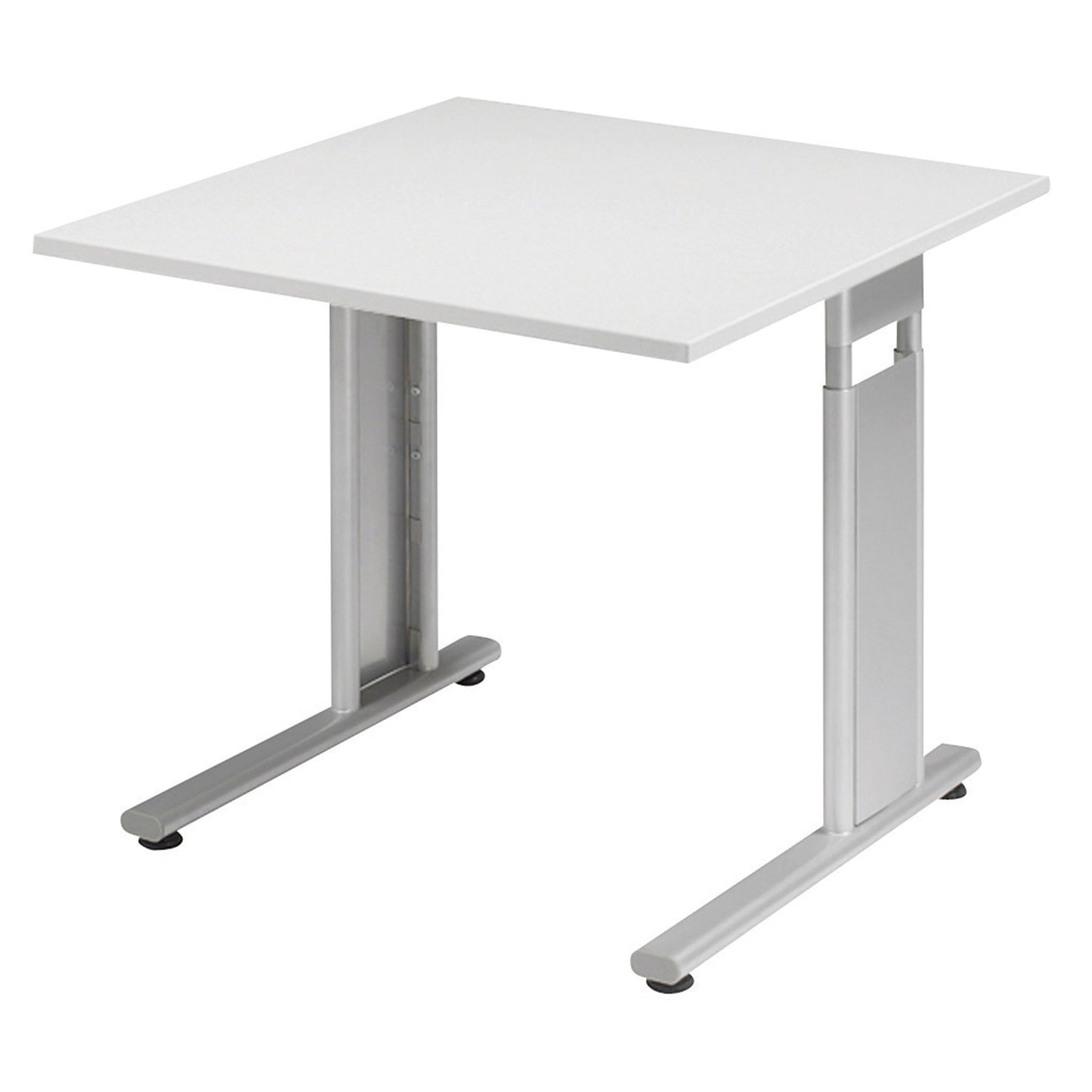 Geramöbel Schreibtisch C Fuß Flex Maße: 800 x 680-820 x 800 mm (B x H x T) Dreischicht-Feinspan lichtgrau