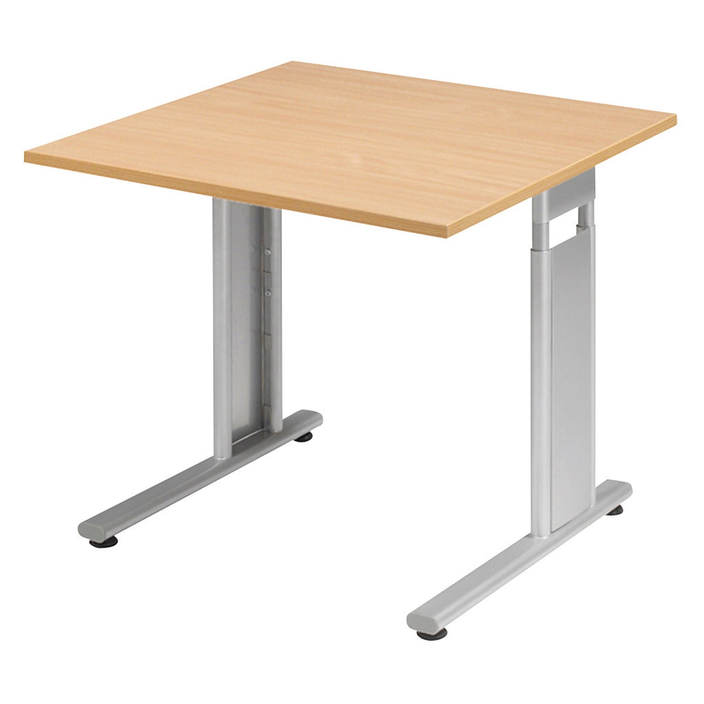 Geramöbel Schreibtisch C Fuß Flex Maße: 800 x 680-820 x 800 mm (B x H x T) Dreischicht-Feinspan buche