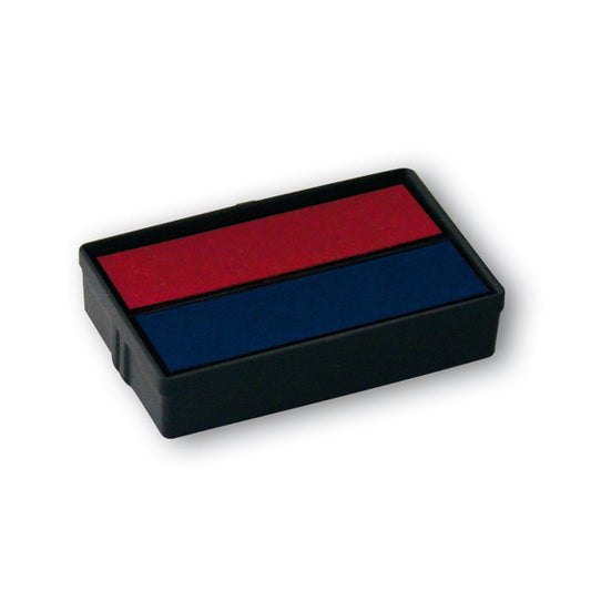COLOP® Stempelersatzkissen E10 COLOP® Printer 10, Printer C 10, Mini-Dater S 120, Mini-Folio S 126, Mini-Info S 120/W, Mini-Dater S 160 27 x 10 mm (B x H) blau/rot 2 St./Pack.