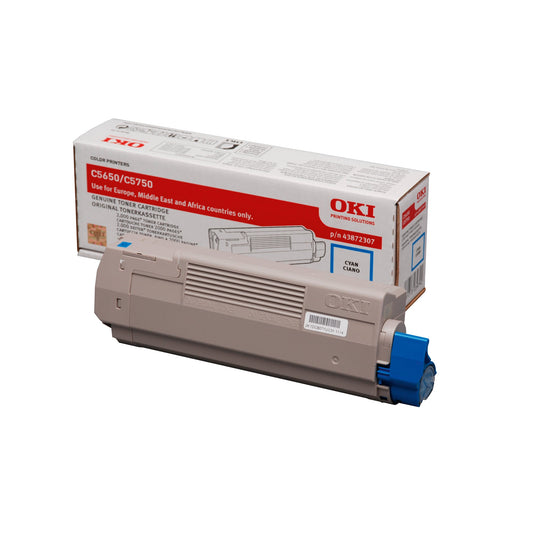 OKI Toner Originalzubehör 43872307 ca. 2.000 Seiten cyan