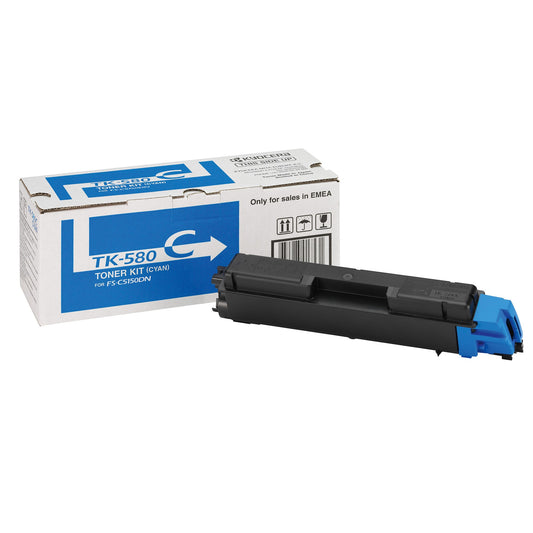 KYOCERA Toner Originalzubehör TK-580C ca. 2.800 Seiten cyan